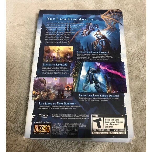 World Of Warcraft Wrath Of The Lich King Expansion Set Game DVD-ROM - Picture 5 of 12